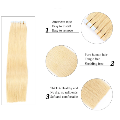 2019 Top Selling Russian Human Tape In Hair Extensions 100% Human Hair, Double Sided Remy Skin Weft Tape In Hair